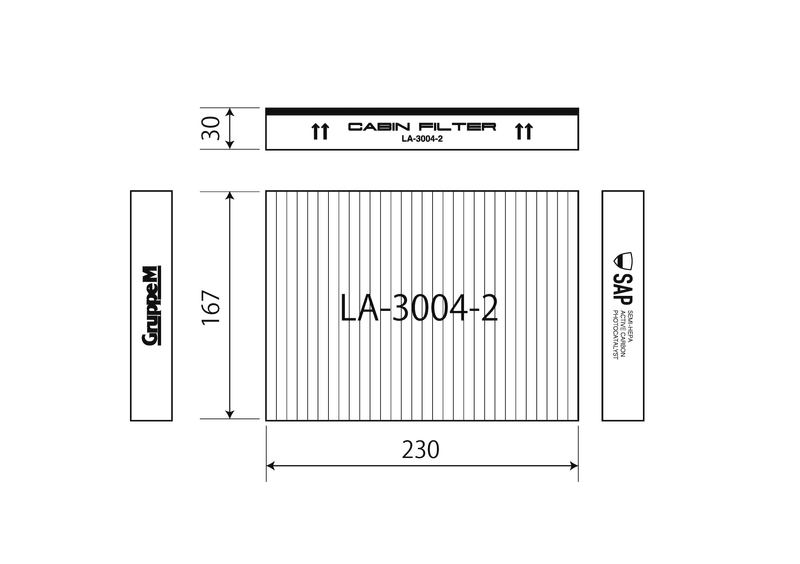 CABIN FILTER | BMW X5 [G05] | 2019- | (2 filters included) | Part number: LA-3004-2
